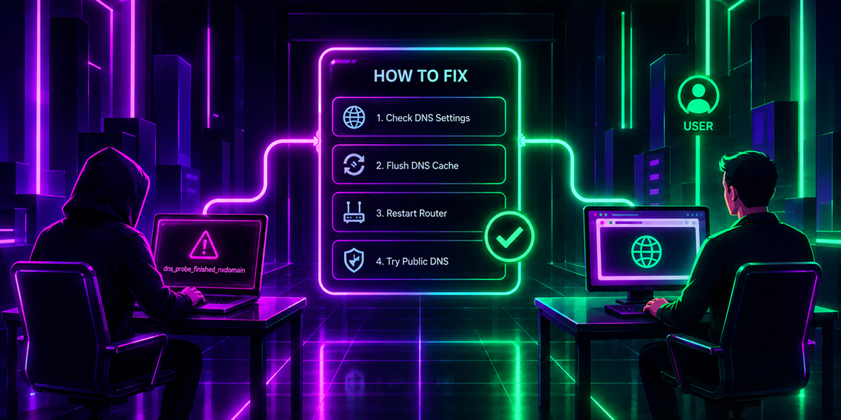 How to fix the dns_probe_finished_nxdomain error